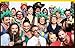 Veewon 2018 New Years Eve Party Photo Booth Props 26pcs DIY Kit Photobooth Prop Card Masks Mustache Hat Red Lips Glasses Decoration