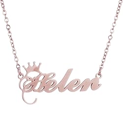 SKQIR Personalized Name Necklace Rose Gold