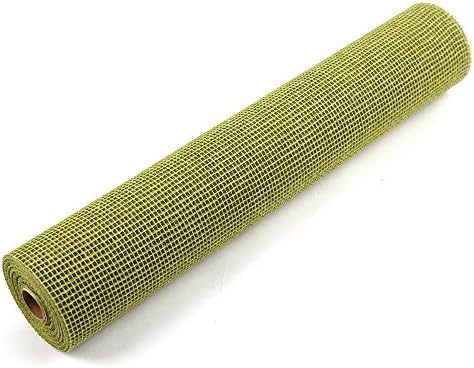 BOZA Natural Jute Floral Decorative Flower Wrapping Mesh Fabric Paper Cotton Material, Elasticity and Flexible, Apple Green, 53 cm X 10 yard (Each Roll) NJ-15
