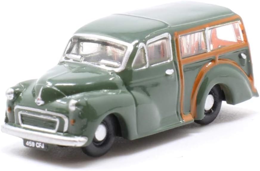 Oxford Diecast Morris Traveller Almond Green Model Vehicle, Wood,green,silver, 1:148 Scale