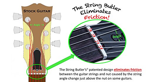 The String Butler V2 Guitar Tuning Improvement Device - Best Guitar Upgrade to Improve Tuning Stability (V2 Black Chrome)