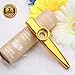 Kazoo Golden Aluminum Alloy with Five Membrane Flute Diaphragm Mouth Kazoos Musical Instruments
