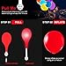 LED Light Up Balloons Blinking Light 32 Pcs - Mixed Color for Holiday/Birthday/Wedding Party (size 2)