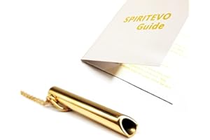 SpiritEvo Mindful Breathing Anxiety Necklace with Two Strong Chains and Velvet Bag, Small Anti-Anxiety Necklace for Stress Relief, Meditation Gifts, Calming Down, Breathing Exercises