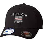 Flexfit Hats for Men & Women Firefighter Fireman Wife Embroidery Polyester