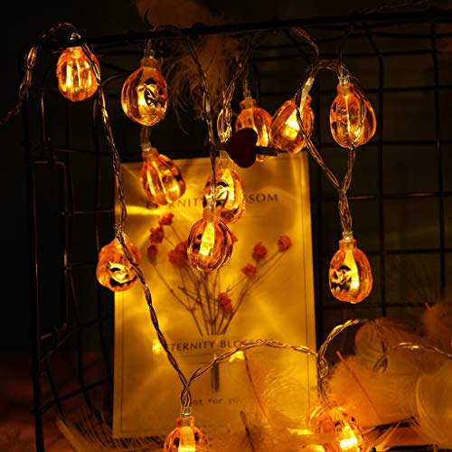Akabsh Halloween Pumpkin Lights Halloween Decoration Lights 20/40LED 2.5M/5M/10M String Decorative Lamp
