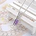 HooAMI Stainless Steel Only Love Perfume Bottle Cremation Urn Necklace,Purple Silver