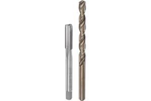 uxcell Tap & Bit Sets, M8 x 0.75 H2 Straight Flute Machine Thread Milling Tap, 7.2mm M35 Cobalt High Speed Steel (HSS-CO) Twist Drill Bit