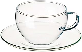 Bohemia Cristal 093 006 011 SIMAX Cappuccinotasse "Eva" ca. 250 ml aus hitzebeständigem Borosilikatglas 4er Set mit Glasuntersetzer "Eva"