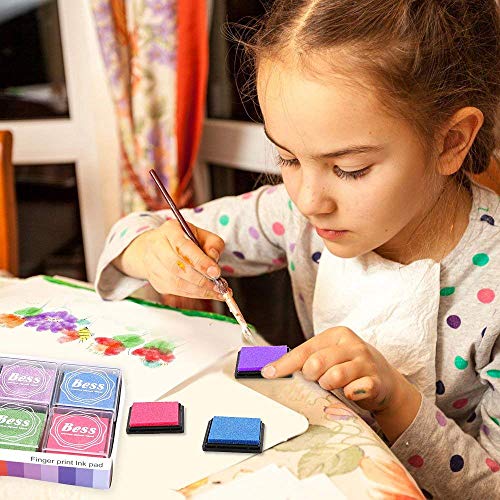 WeLiu Craft Ink Pad Stamps,Washable 20 Colors Rainbow Finger Ink Pad for Kids (Pack of 20)