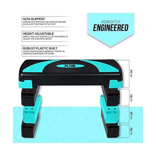 Xn8-Aerobic-Stepper-Fitness-Steps-Adjustable-Height-4-Level-Exercise-10cm-15cm-20cm-25cm-Anti-Slip-Steppers-for-Cardio-Home-Gym-Workout-Routines-Training Xn8 Steppers for Exercise Workout 4 Height Adjustable 10cm 15cm 20cm 25cm Exercise Step Non-Slip Aerobic Fitness Step…