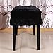 Monkeysell Piano Stool Chair Bench Cover Pleuche Decorated with Macrame Fringes 75 35cm for Piano Dual Seat Bench Universal (black)