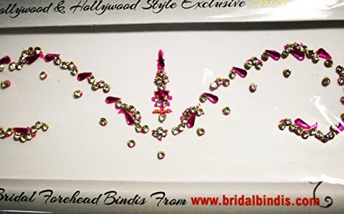 Bridal Bindi Pink Colour & authentic Crystals