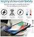 SUVIUS Fast Wireless Charger for iPhone 8, 8 Plus, X, Samsung, and Note: Quick Charge Cordless Charging Pad for All Qi Enabled Phones/Devices - Ultra Thin - USB Cable Included (Red)