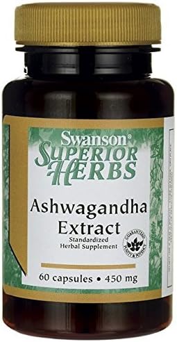 Ashwagandha Extract 450 mg 60 Caps by Swanson Superior Herbs