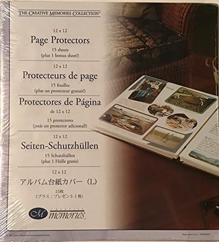 Creative Memories Collection 12x12 Page Protectors Refill Pages - Contains 15 Sheets (plus 1 bonus sheet)