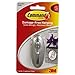 Command Medium Traditional Hook, Holds up to 3 lb, 1 Wall Hook with 2 Command Strips, Brushed Nickel Color, Organize Damage-Free No Tools Wall Hooks for Hanging Decorations in Living Spaces