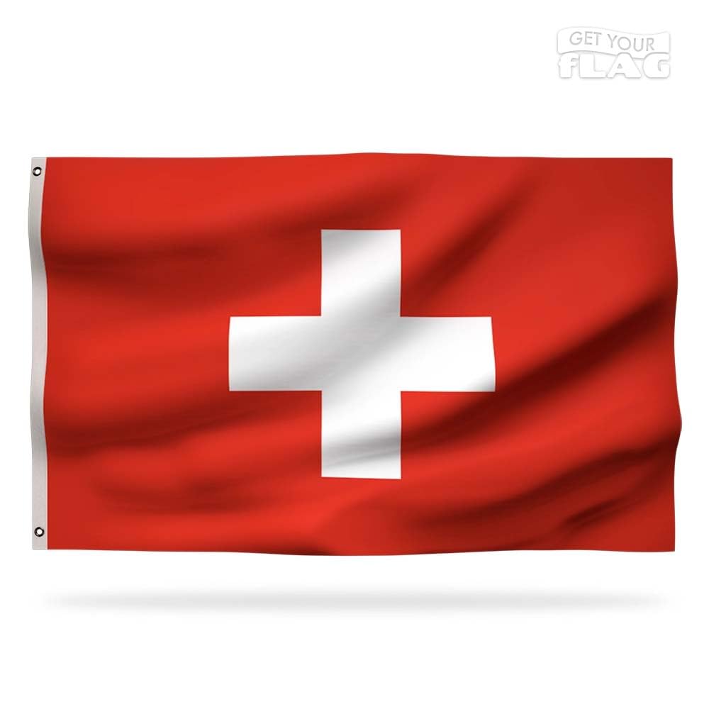 Swiss Premiuim Flag 150x90cm - Very Resistant and Excellent Quality flag of Switzerland with 2 metal eyelets - Be proud of your colors ! — image 1