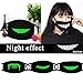 Trenton Cool Luminous Teeth Pattern Unisex Cotton Blend Anti Dust Face Mouth Mask Muffle Black for Men Women