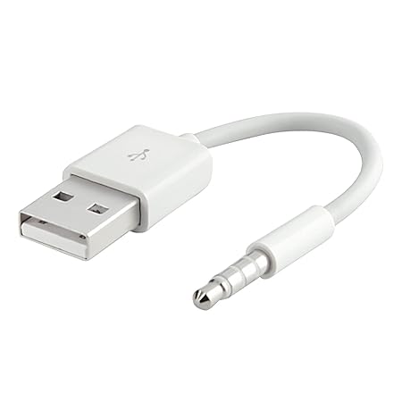 Insten USB-Kabel Kompatibel mit Apple iPod Generation 3/4/5 Shuffle, Weiß