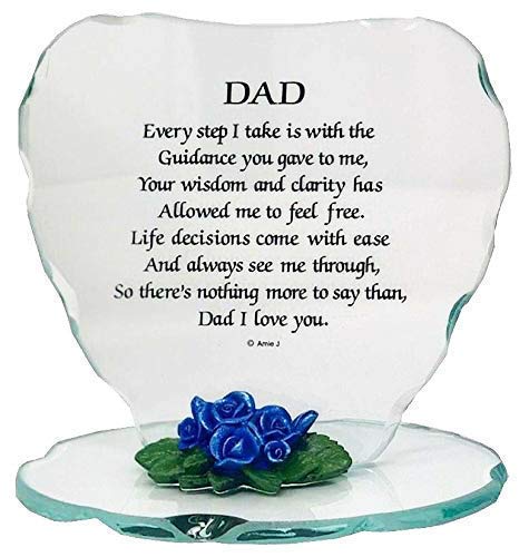 Glass Plaque Gift for Dad Beautiful Poem a Lovely Plaque, Which Makes a Really Thoughtful Gift for any occasion, Birthday, Mothers day, Wedding, Christmas etc,