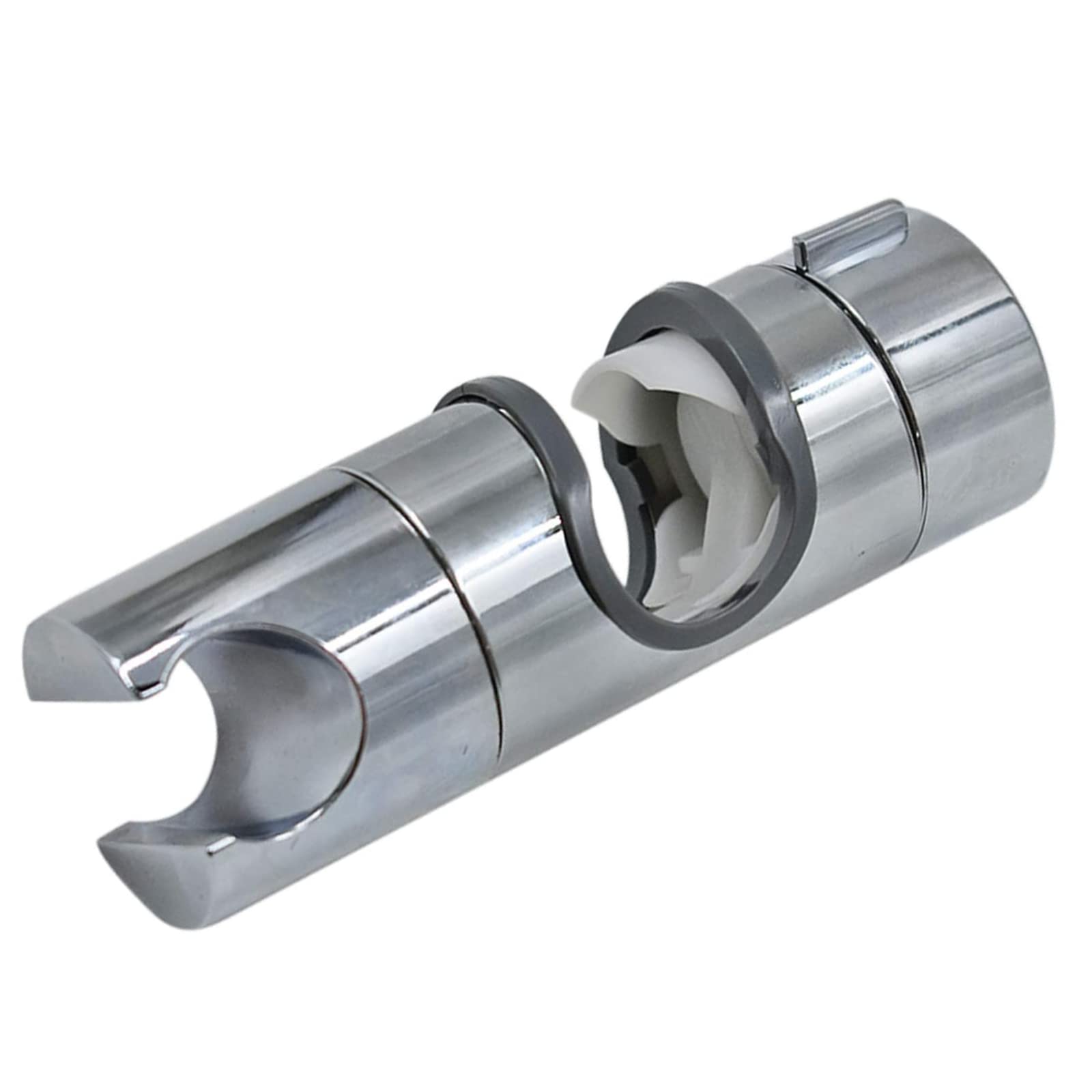 Adjustable Shower Head for Slide Bar,Rail Hand Shower Bracket Universal 18-25MM O.D. Bathroom Replacement 360° Rotation Sprayer Holder for Slide Bar Slider Clamp,Plated