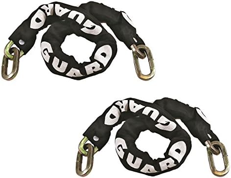 (2 Pack) Guard Security 968 Heavy Duty Hardened Steel Square Link Bike Chain