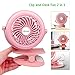 OPOLAR Rechargeable Clip and Desk Fan, Upgraded LG 2200mAh Battery, USB or Battery Powered, 3 Speeds, Free Adjustable Head, Small Personal 5.5 Inch Frame Black Fan for Baby Stroller(Pink)
