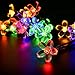 LightsEtc 15.7 Feet 20 LED Multi Color Solar Blossom String Lights for Garden, Holiday Decoration
