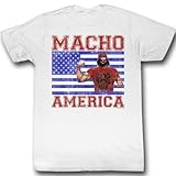 Macho Man Randy Savage Macho America Mens White T-Shirt M, Online Clothing Store