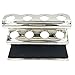 Parker Double Edge Razor Stand - Solid Brass with Mirror Chrome Finish -Holds 4 Razors - Parker Stand with Padded Base - Excellent Storage for Long Handled Double Edge Safety Razors