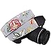 Wolven Pattern Canvas Camera Neck Shoulder Strap Belt Compatible with DSLR/SLR/Men/Women etc, Grey Floral