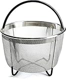 Kitchen Universum Instant Pot Steamer Basket 6 Qt With Silicone Handle and Non-Slip Legs (Insta Pot 6 Quart)
