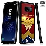 Samsung Galaxy S8 Plus Case, Onelee - Wonder Woman [Never fade] Shockproof Protective Premium PC and Soft TPU Black Case Cover for Samsung Galaxy S8 Plus
