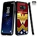Samsung Galaxy S8 Plus Case, Onelee - Wonder Woman [Never fade] Shockproof Protective Premium PC and Soft TPU Black Case Cover for Samsung Galaxy S8 Plus