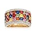 Ross-Simons 3.60 ct. t.w. Multicolored Sapphire and .21 ct. t.w. Diamond Ring in 14kt Yellow Gold