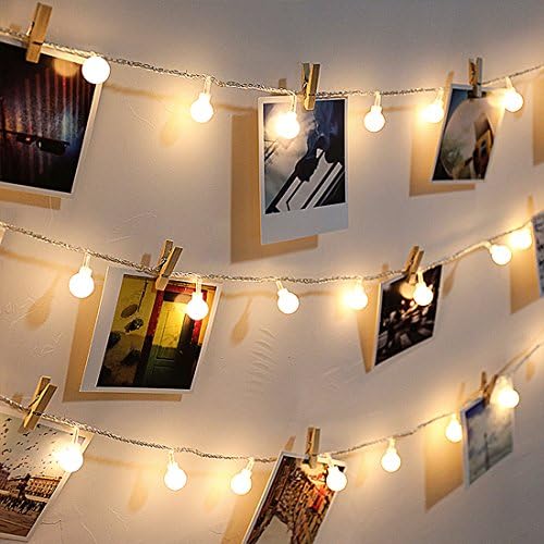 Aptoo Globe String Light, 20 ft 40 LED Waterproof Ball Lights, 8 Lighting Modes Dimmable Remote Ball, Battery Powered Starry Fairy String lights for Garden,Christmas Tree, Xmas Party