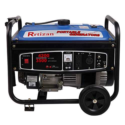 Rrtizan Gas Power Portable Generator, 3500 Running Watts/4200 Starting Watts, with Wheel Kit