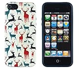 iPhone 5 / 5S Case, DandyCase PERFECT PATTERN *No Chip/No Peel* Flexible Slim Case Cover for Apple iPhone 5 / 5S - LIFETIME WARRANTY [Colorful Deer]