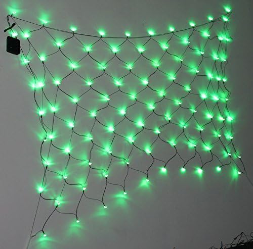 Christmas Light Decoration Lamp Fancy Lantern Solar LED Net Light Garden Lamp Solar Energy Lamp Series Holiday Party Lamp (Green)