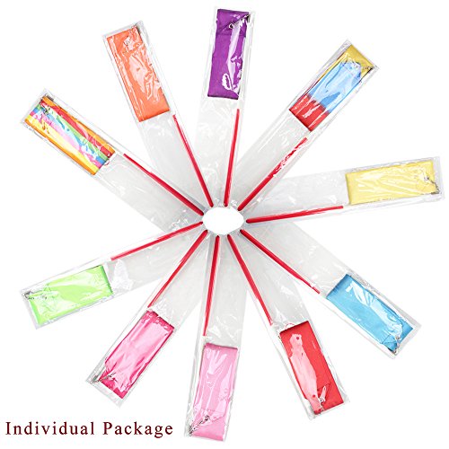 Dance Ribbons INNKER10pcs Dance Streamers Ribbons Different Colors Rhythmic Gymnastics Ribbons with Rods Dancing Ribbon Wands Dance Ribbon for Kids Art Dance, Baton Twirling, DIY Making