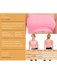 OLLIE ARNES - Sujetador tipo bandeu para mujer con parte superior de tubo suave, no acolchado, tamaño grande