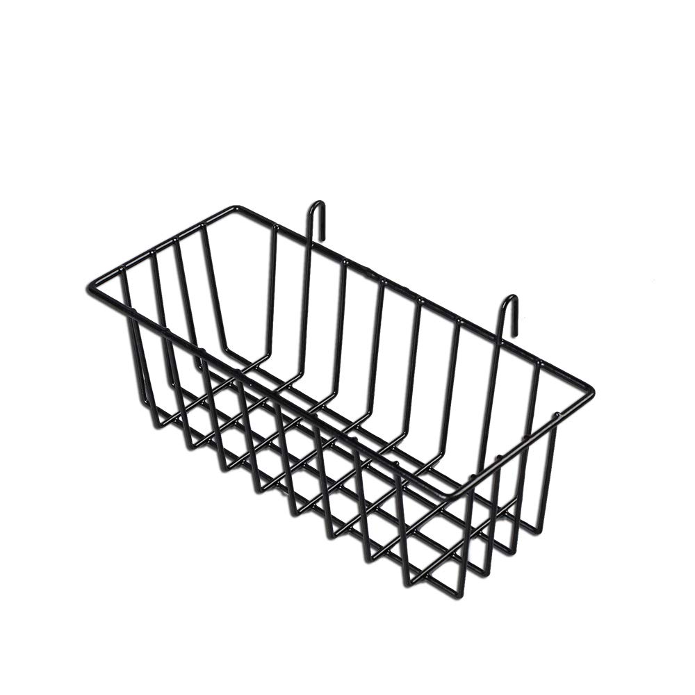 Wall Grid Basket, Wire Basket With Hook, Wall Mount Organizer for Wall