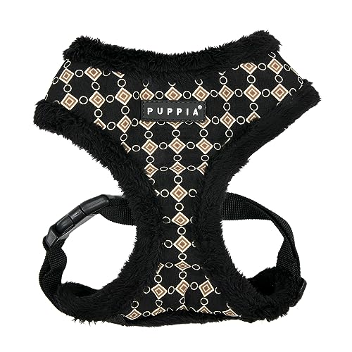 Puppia Jace Dog Harness Over-The-Head Warm Winter Diamond Pattern Adjustable Ch…