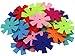 SOOKOO 5 Shapes 150 PCS Felt Flowers Fabric Flower Embellishments for DIY Crafts Sewing Handcraft, Assorted Color