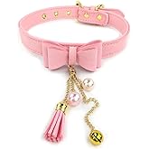 Bell Choker Collar Necklace Lolita Bow Collar Cat Kitty Velvet Necklace