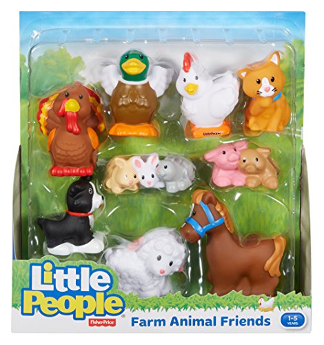 Fisher-Price Little People Farm Animal Friends with Baby Bunnies ...