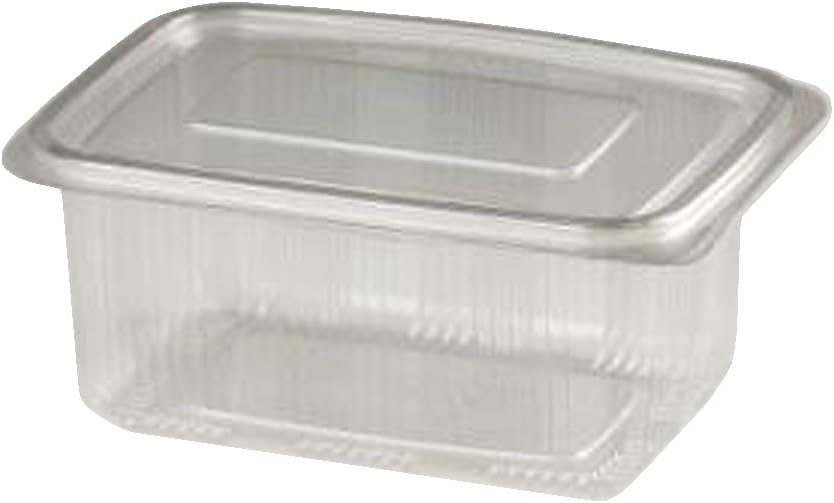 50 Rectangular Trays for Food CC 500 + Lid for Salads and Macedonie Salads