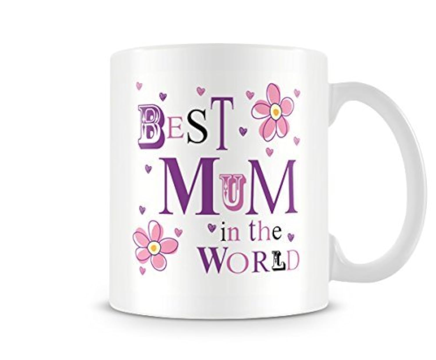 Behind The Glass - The Best Mum in The World (Purple) - Printed Mother's Day Mug, Ceramic, 11fl.oz.