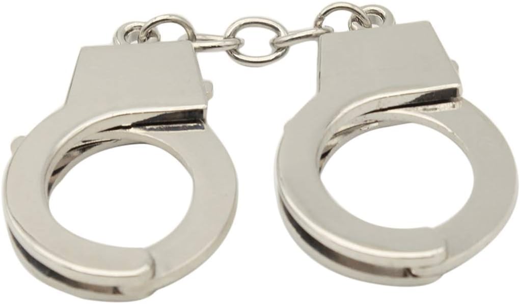 TONKOW Creative Police Man Handcuff Keychain Charms Pendant Car Key Keyring Handbag Key Chain Style2